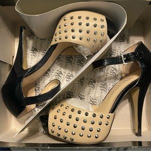 Fancy ladies peep toe platform shoes.